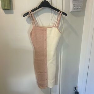 Colorblock boutique bodycon dress, worn once, so fun and unique!